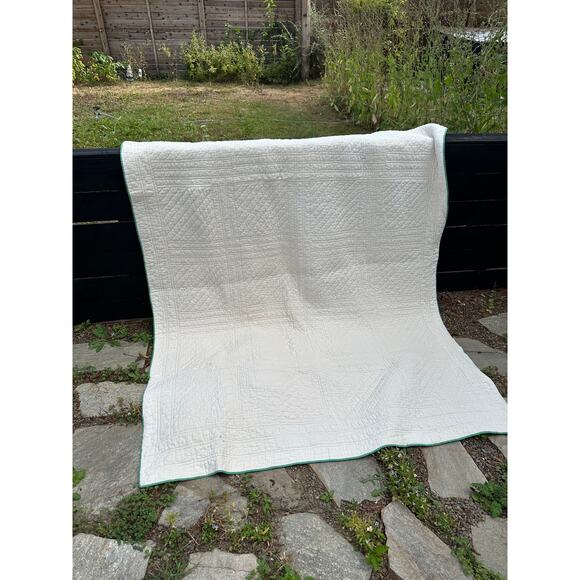 Vintage Quilt 30-40s Era Feedsack Applique Sun Bonnet Sue Farmhouse Cottagecore - Picture 4 of 5